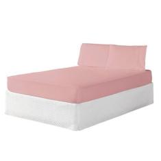 Imagem de Jogo De Cama Kit Lençol Casal Padrão 3Pçs Hotel Cama Box - Seven Enxov