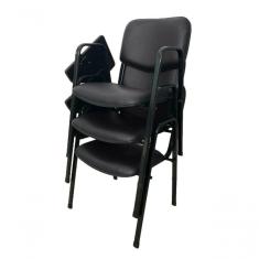 Imagem de 03 Cadeiras Universitárias Linha Hotel Auditório Preto