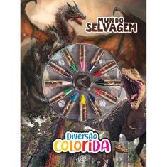 Imagem de Livro Infantil Colorir Dinossauros e Dragoes Cores