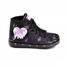 Imagem de Tênis Botinha Infantil Feminino De Led Unicórnio Cano Alto - ARS, Unic