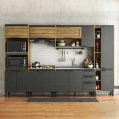 Imagem de Cozinha Completa Magnólia 12 pt 3 gv Mel e Grafite