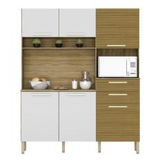 Imagem de Armário de Cozinha 6 Portas Bilbao Freijó Supremo Ripado - CasaH