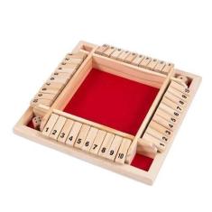 Imagem de Jogo De Tabuleiro De Dados Em Madeira Para 4 Jogadores - Diversão Fami
