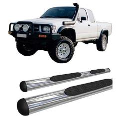 Imagem de Estribo lateral Hilux 1998 A 2004 OVAL OBLONGO Cromado
