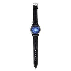 Imagem de Hemobllo Relógio LED Touch Watch PU à prova d'água Starry Round relógios para estudantes, mulheres, homens, casais, assistindo ao ar livre, presente de aniversário ( )