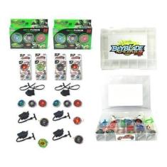 Imagem de Kit 10 Beyblade Tornado Metal Fusion + 6 Lançadores + Maleta - Lianfa