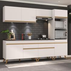 Imagem de Cozinha Completa 5 peças com Leds MP2035 Veneza Up Multimóveis Branca