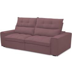 Imagem de Sofá Retrátil Reclinável Para Sala De Estar Living 210cm Dimas F04 Veludo Lilás