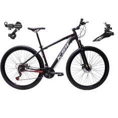 Imagem de Bicicleta Aro 29 Ksw Xlt Alumínio 24v Câmbios Shimano Garfo Suspensão - Preto/Vermelho/Branco