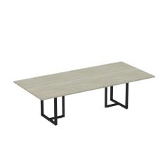 Imagem de Mesa Reunião 2600x1200mm Mr2600p25tub Nogueira casblanca/Preto