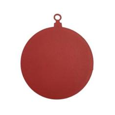 Imagem de Kit 10 un. Enfeite Bolinha de Natal em Mdf (07x06) Vermelho
