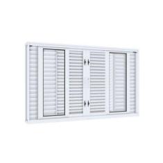 Imagem de Janela Veneziana de Correr Central Flex 4 Folhas Móveis e 2 Fixas Luca