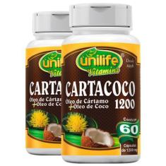 Imagem de Kit 2 Cartacoco Óleo De Cartamo E Coco Unilife 60 Cápsulas