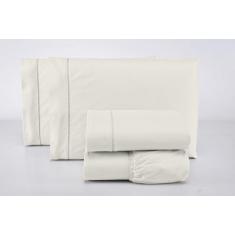 Imagem de Lençol King Size  Avulso C/ Elástico 100% Algodão 400 Fios Palha - Cas