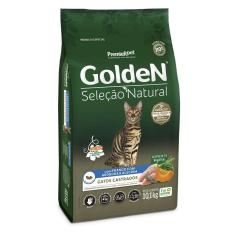 Imagem de Ração Seca Premier Pet Golden Seleção Natural Frango, Abóbora E Alecrim Para Gatos Castrados - 10,1 Kg