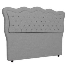 Imagem de Cabeceira Casal Cama Box 140cm Oregon I02 Linho Cinza - Mpozenato