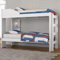 Imagem de Beliche Solteiro Siena Espresso Móveis Branco