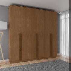 Imagem de Guarda Roupa Casal 231x230cm 6 Portas 3 Gavetas Haia Edez Carvalho Vermontt