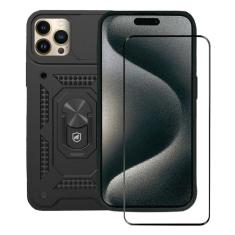 Imagem de Kit Capa Dinamic Cam Protection e Pelicula Coverage 5D Pro Preta para IPhone 15 Pro Max - Gshield