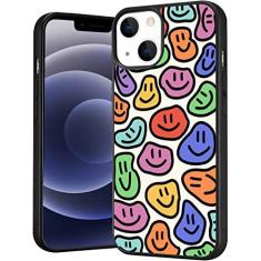 Imagem de Myrauv Capa para iPhone SE 2020/7/8 com rosto fofo para meninas e mulheres com estampa de rosto sorridente hippie design indie capas protetoras à prova de choque TPU macio traseira rígida antiarranhões para iPhone SE 2020/7/8