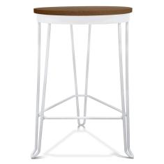 Imagem de Banqueta Banco Baixo Guatemala Estilo Industrial Branco/Villandry