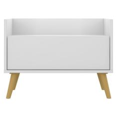 Imagem de Mesa de Cabeceira 60 Cm com Pés Retrô  natural