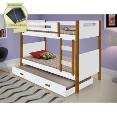 Imagem de Treliche Infantil Montessoriana Solteiro Heloisa - Branca E Mel Inclus