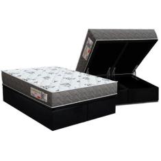 Imagem de Conjunto Box Baú Queen: Colchão Molas Orthoflex D33 ComfortPedic Black