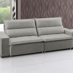 Imagem de Sofá Supreme - Retrátil / Reclinável 280 Cm Linho Cinza