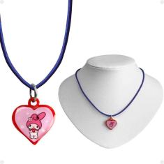 Imagem de Colar Menina Infantil + Pingente Qualidade Premium My Melody Presente Moda Pink Criança Amor Rosa