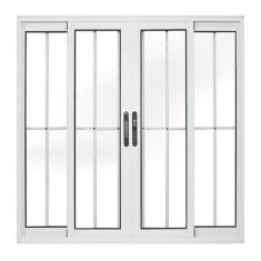 Imagem de Janela de Alumínio Branco Vitro de Correr 4 Folhas Suprema Com Grade C