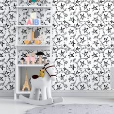 Imagem de Papel De Parede Adesivo Estrelas N012011 Rolo 0,58X3M