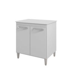 Imagem de Balcão Multiuso Serena Para Cozinha Branco 2 Portas Moblis