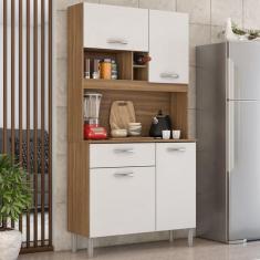 Imagem de Kit Cozinha 4 Portas 1 Gaveta 91401 Amendola Branco Demobile