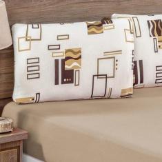 Imagem de Jogo De Cama Malha Queen Quality 03 Peças - Avelã  - Bia Enxovais