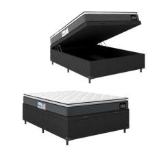 Imagem de Cama Box Baú Casal Colchão Espuma D33 Pillow Top Millenium 138X188x60c