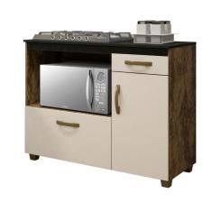 Imagem de Balcão para Cooktop 4 Bocas Cronos Arte Móveis Ipê Off