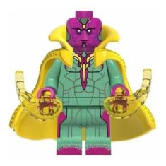 Imagem de Boneco Blocos De Montar Visão Wandavision Capa Dura - Mega Block Toys