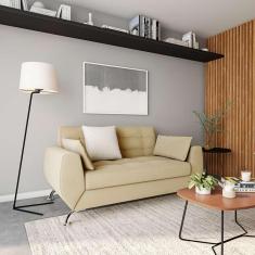 Imagem de Sofá 2 Lugares Joana Suede Bege