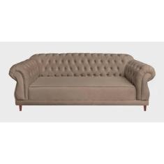 Imagem de Sofá Chesterfield Elisabeth Suede Bege
