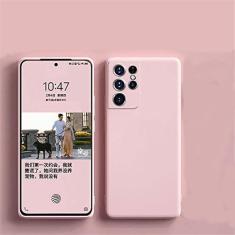 Imagem de Capas quadradas de silicone líquido para samsung, s23, s22, s21, s20 fe plus, note 10, 20 ultra, a32, a42, a52s, a72, a53, a13, capa macia, rosa, para s23
