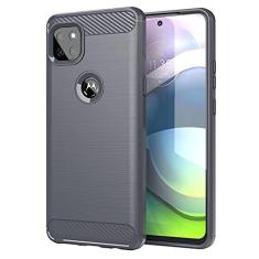 Imagem de Capa para Motorola Moto One 5G, capa para Moto One 5G Ace, tecnologia de absorção de choque TPU com moldura elevada protetora para Motorola Moto One 5G / Moto One 5G Ace (cinza, para Motorola Moto One