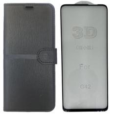 Imagem de Kit Capa Carteira Compatível Com Motorola G42 + Película 3D