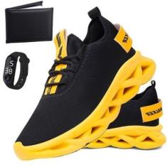 Imagem de Tênis Masculino Academia Estilo e Conforto Carteira + Relogio-Masculino