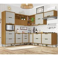 Imagem de Cozinha Completa Ângulo 9 Peças Imperatriz Nesher Freijó/offwhite