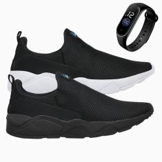 Imagem de Kit 2 Tênis Masculino Esporte Leve e Macio Academia Caminhada Corrida + Relógio-Masculino