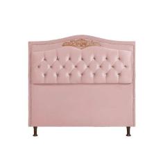Imagem de Cabeceira Cama Box Queen 1,60 Estofada Luxor Rose Holanda Plus Shop das Cabeceiras