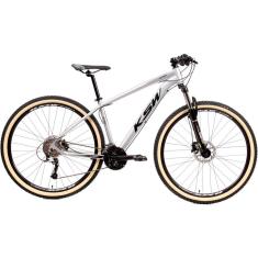 Imagem de Bicicleta Aro 29 Ksw Xlt 27v Freio Hidráulico K7 Garfo com Trava Pneu com Faixa Bege - Branco