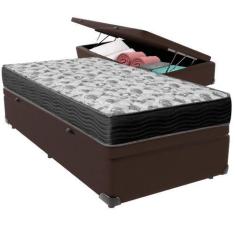 Imagem de Cama Box Baú e Colchão ISO100 Espuma D33 Solteiro Ortobom,  Marrom