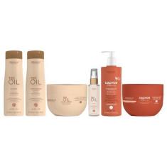 Imagem de Kit Arvensis Tec Oil 4 Itens + Ativ Ondulados Geleia Suave